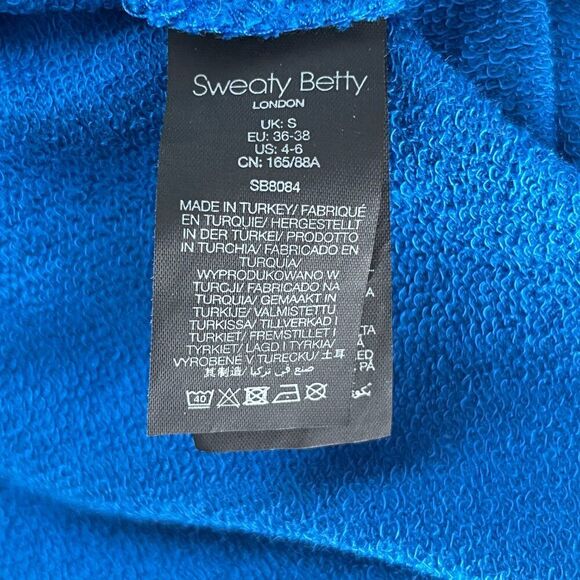 SWEATY BETTY After Class After Class Longline‎ Sweatshirt Blue Size 4-6 Small - Picture 11 of 12